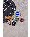 Lorena Canals Eco City Set - Canvas/Traffic Light/3 Road Signs/2 Cars - Dimensions 50x65cm - New Green Toys Collection Playmats