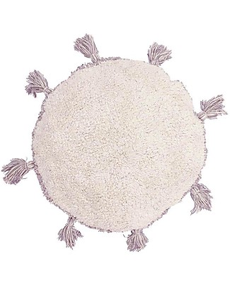 Lorena Canals Floor Cushion Circle - Natural yarn - RugCycled Collection Carpets
