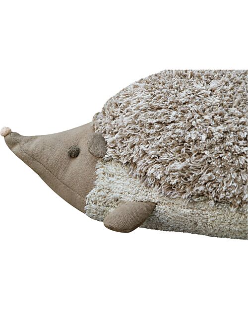 Lorena Canals Floor Cushion - Hedgehog - Brown - Cotton - Mushrooms Collection - 50 x 65 cm Cushions