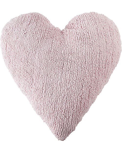 Lorena Canals Heart Cushion Pink 100 Natural Cotton machine washable unisex bambini