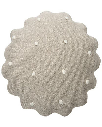 Lorena Canals Knitted Cushion Biscuit Round, Dune - 25x25 cm Pillows