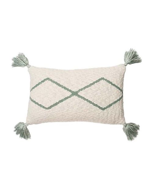 Lorena Canals Knitted Cushion - Little Oasis Nat - Indus Blue - (40x25 cm) Cushions