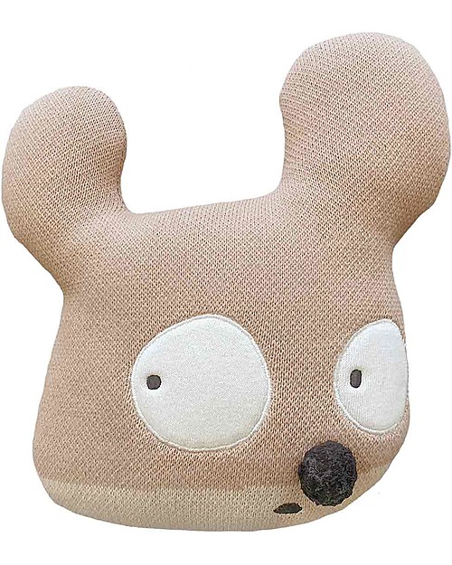 Lorena Canals Knitted Cushion Miss Mighty Mouse - 35x35 cm Cushions