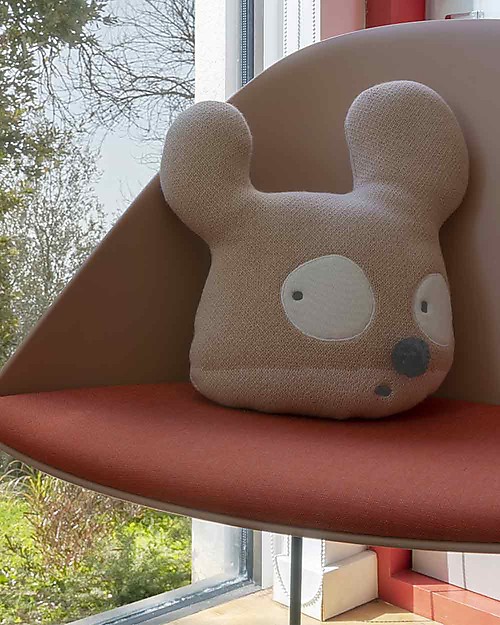 Lorena Canals Knitted Cushion Miss Mighty Mouse - 35x35 cm Cushions