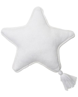Lorena Canals Knitted Cushion Twinkle Star, Ivory - 25x25 cm Pillows