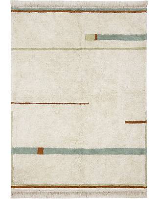 Lorena Canals Lanes Washable Rug - Eco City - Vintage Blue - (140x200 cm) Carpets