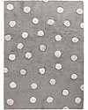 Lorena Canals Machine Washable 3 Colours Polka Dots Rug, Grey/Pink, 100% Cotton (120cm x 160cm) Carpets