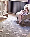 Lorena Canals Machine Washable 3 Colours Polka Dots Rug, Grey/Pink, 100% Cotton (120cm x 160cm) Carpets