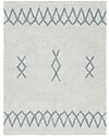 Lorena Canals Machine Washable Atlas Natural - Vintage Blue - 100% Cotton (120 x 160 cm) Carpets