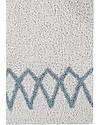 Lorena Canals Machine Washable Atlas Natural - Vintage Blue - 100% Cotton (120 x 160 cm) Carpets