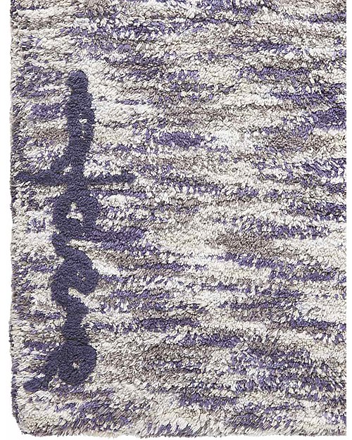 Lorena Canals Machine Washable Big Washable Rug Mix - Linen-Navy - 100% Cotton (140cm x 200cm) Carpets