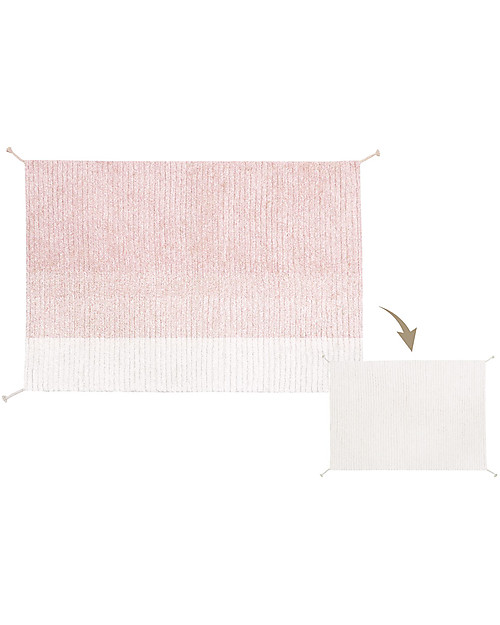 Lorena Canals Machine Washable Reversible Rug Gelato - Pink - Cotton (120x160 cm) Carpets