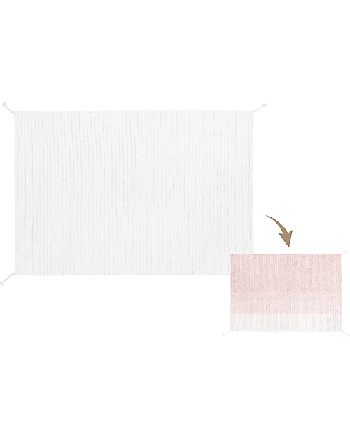 Lorena Canals Machine Washable Reversible Rug Gelato - Pink - Cotton (120x160 cm) Carpets