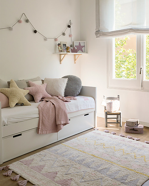 Lorena Canals Machine Washable Rug Azteca, Natural/Vintage Nude - 100% Cotton (120x160 cm) Carpets