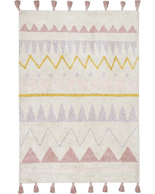 Lorena Canals Machine Washable Rug Azteca, Natural/Vintage Nude - 100% Cotton (140x200 cm) Carpets