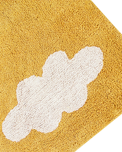 Lorena Canals Machine Washable Rug Clouds, Mustard - 100% Cotton (120x160 cm) Carpets