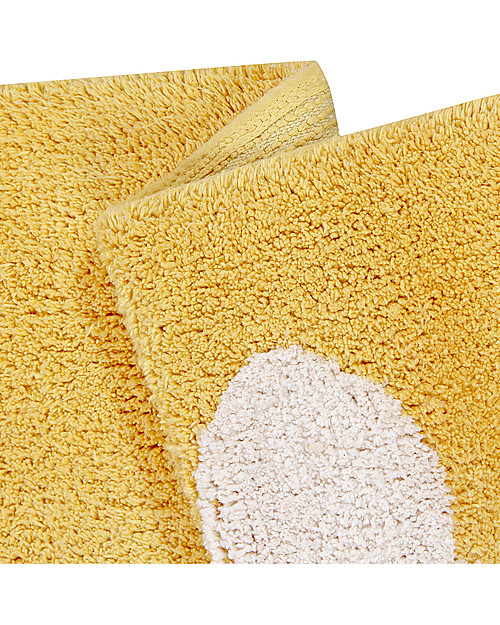 Lorena Canals Machine Washable Rug Clouds, Mustard - 100% Cotton (120x160 cm) Carpets