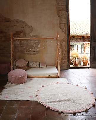 Lorena Canals Machine Washable Rug Hippy Dots - Vintage Nude - Cotton (120cm x 160cm) Carpets