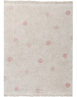 Lorena Canals Machine Washable Rug Hippy Dots - Vintage Nude - Cotton (120cm x 160cm) Carpets