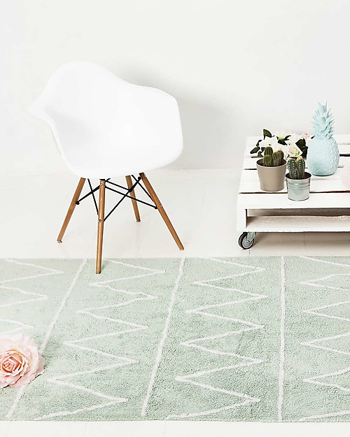Lorena Canals Machine Washable Rug Hippy Mint 100% Cotton (120 cm x 160 cm) Carpets