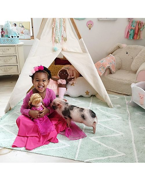 Lorena Canals Machine Washable Rug Hippy Mint 100% Cotton (120 cm x 160 cm) Carpets