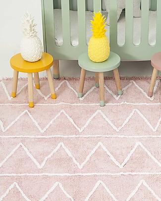 Lorena Canals Machine Washable Rug Hippy Soft Pink 100% Cotton (120 cm x 160 cm) Carpets