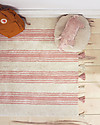 Lorena Canals Machine Washable Rug Stripes - Colar Pink - 100% Cotton (120cm x 160cm) Carpets