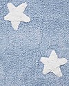Lorena Canals Machine Washable Rug White Stars, Light Blue - 100% Cotton (120cm x 160cm) Carpets