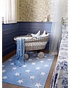 Lorena Canals Machine Washable Rug White Stars, Light Blue - 100% Cotton (120cm x 160cm) Carpets