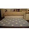 Lorena Canals Machine Washable Rug White Stars, Light Blue - 100% Cotton (120cm x 160cm) Carpets