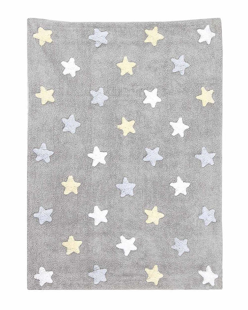 Lorena Cs Machine Washable Three Colour Star Rug 120cm X 160cm Lorena Cs Machine Washable Three Colour Star Rug 120cm X 160cm Grey