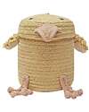 Lorena Canals Mini Toy Basket - Charlie the Chicken - Diameter 13cm - New Green Toys Collection Storage organisers