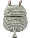 Lorena Canals Mini Toy Basket - Henry the Hippo - Diameter 17cm - New Green Toys Collection Storage organisers