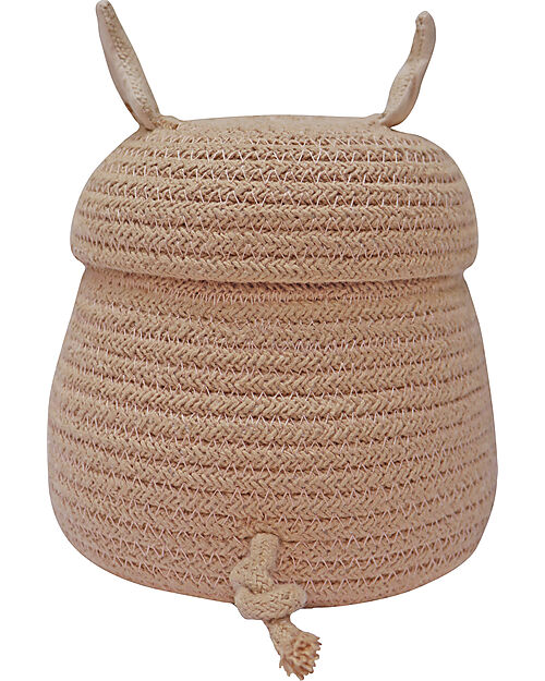 Lorena Canals Mini Toy Basket - Peggy the Pig - Diameter 17cm - New Green Toys Collection Storage organisers