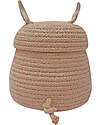 Lorena Canals Mini Toy Basket - Peggy the Pig - Diameter 17cm - New Green Toys Collection Storage organisers