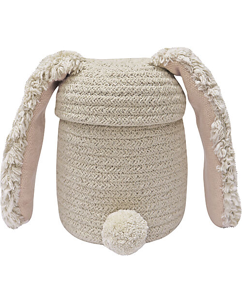 Lorena Canals Mini Toy Basket - Rita the Rabbit - Diameter 15cm - New Green Toys Collection Storage organisers
