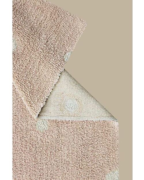 Lorena Canals Mini Washable Rug - Dot Rose - Pink/Natural - Cotton - Mushrooms Collection - 110 x 150 cm Carpets