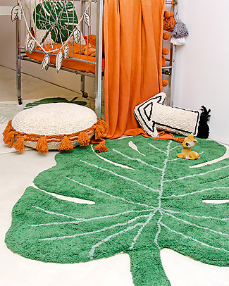 Lorena Canals Monstera Leaf Machine Washable Rug, Green - 120 x 180 cm Carpets
