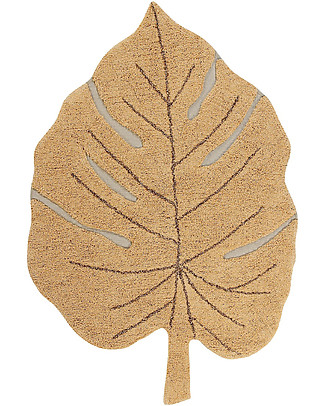 Lorena Canals Monstera Leaf Machine Washable Rug - Honey - 120 x 180 cm Carpets