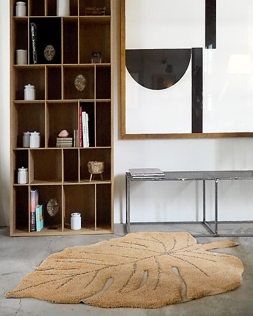 Lorena Canals Monstera Leaf Machine Washable Rug - Honey - 120 x 180 cm Carpets