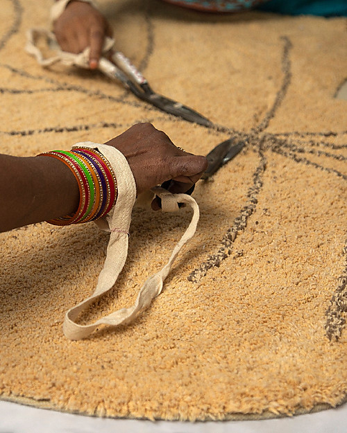 Lorena Canals Monstera Leaf Machine Washable Rug - Honey - 120 x 180 cm Carpets