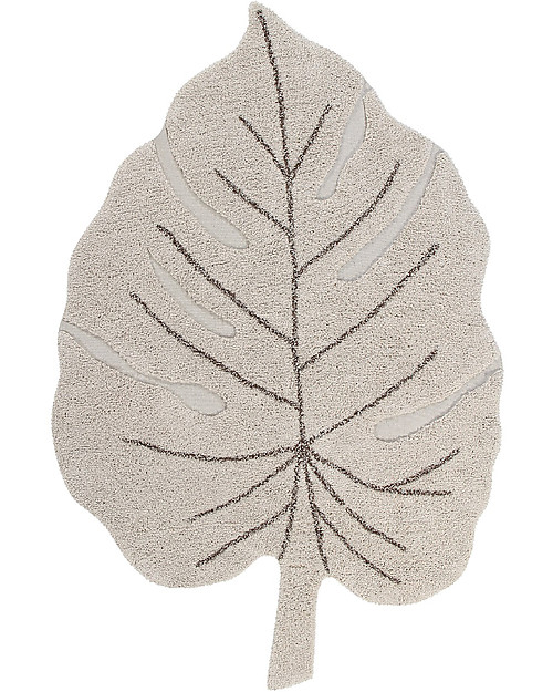Lorena Canals Monstera Leaf Machine Washable Rug - Natural - 120 x 180 cm Carpets