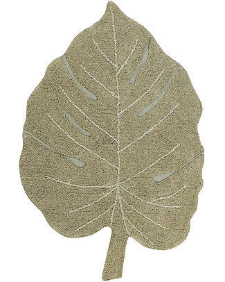 Lorena Canals Monstera Leaf Machine Washable Rug - Olive - 120 x 180 cm Carpets