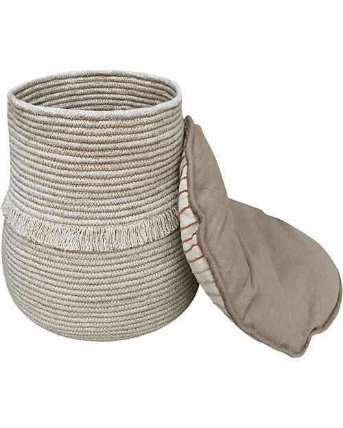 Lorena Canals Mushroom Shaped Storage Basket - Natural/Brown - Cotton - Mushrooms Collection - 45 x 40 cm Storage organisers