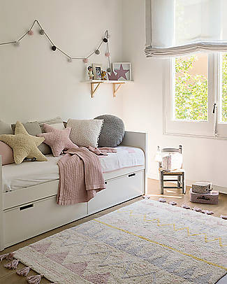 Lorena Canals OUTLET - Machine Washable Rug Azteca, Natural/Vintage Nude - 100% Cotton (120x160 cm) - Showroom Sample Carpets