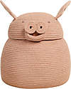 Lorena Canals Peggy the Pig Storage Basket - Pink - The Animal Crew Collection - 25 x 30 cm Storage organisers