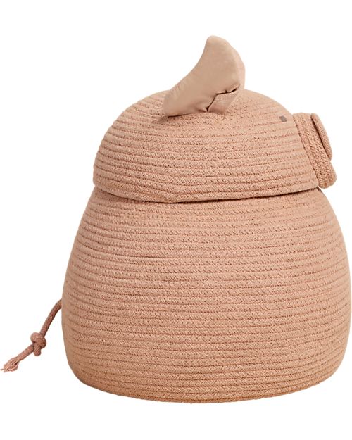 Lorena Canals Peggy the Pig Storage Basket - Pink - The Animal Crew Collection - 25 x 30 cm Storage organisers
