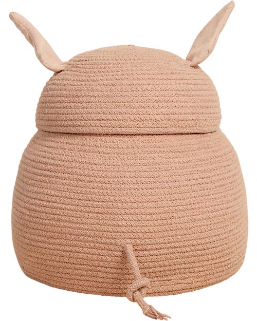 Lorena Canals Peggy the Pig Storage Basket - Pink - The Animal Crew Collection - 25 x 30 cm Storage organisers