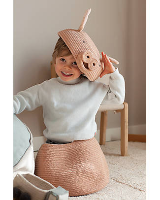 Lorena Canals Peggy the Pig Storage Basket - Pink - The Animal Crew Collection - 25 x 30 cm Storage organisers