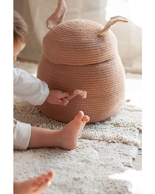 Lorena Canals Peggy the Pig Storage Basket - Pink - The Animal Crew Collection - 25 x 30 cm Storage organisers